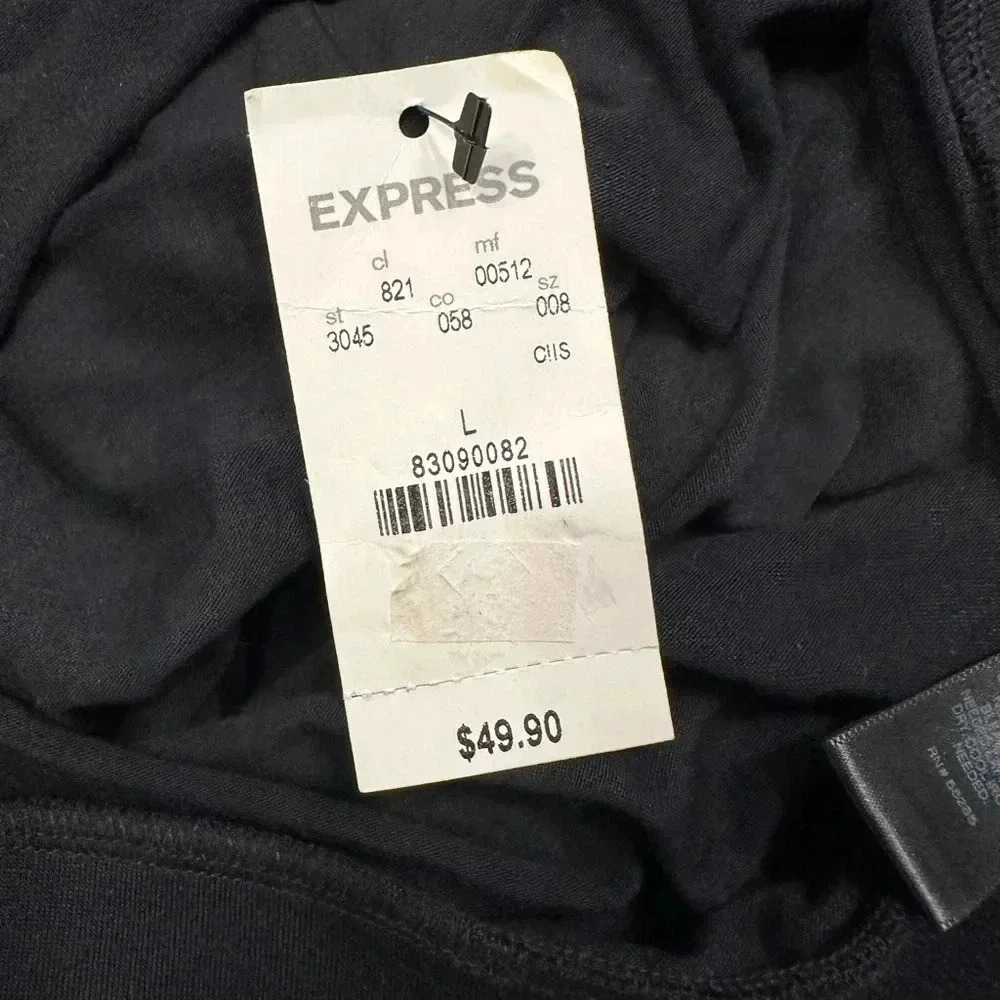 Vintage Express Y2K Chic High Low Hem Black Maxi Skirt Women’s Size Large L NWT - Picture 8 of 9